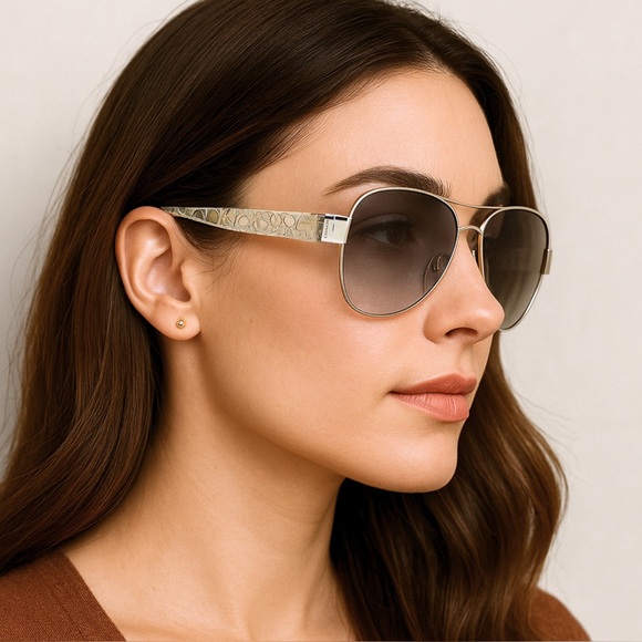 Coach Silver and Gray Sunglasses - Picture 8 of 8